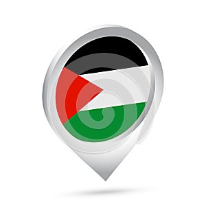 Palestine flag 3d pin icon