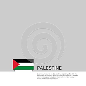 Palestine flag background. State patriotic palestinian banner, cover. Document template with palestine flag on white background.