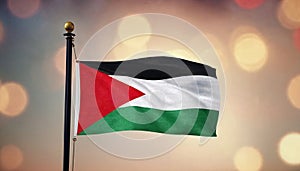 Palestine flag waving