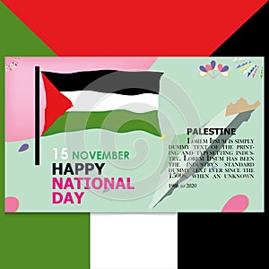 Palestine National Day patriotic Banner