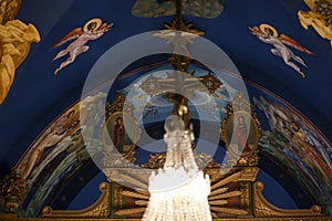 Palestinian Christians at the St. Porphyrius Church in Gaza.