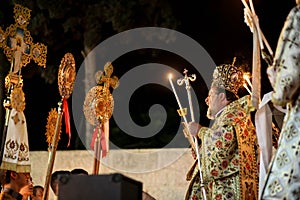 Palestinian Christians at the St. Porphyrius Church in Gaza.