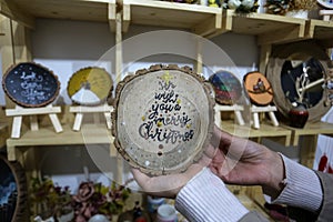 Palestinian Haya Abu Daqqa and Areej Al-Saqqa work in their Antica store in Khan Yunis in the southern Gaza Strip photo