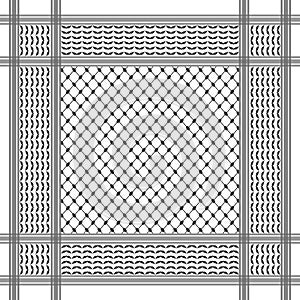 Palestinian keffiyeh, checkered scarf, seamless pattern background