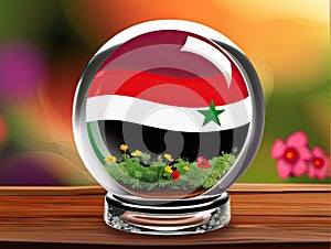 Palestinian symbols in a crystal ball