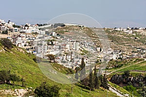 Palestinian town on suburb of Jerusalem.