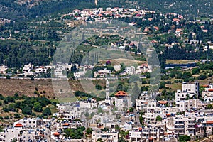 Palestinian village on the hills in Israel.