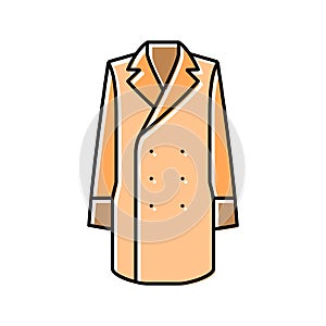 paletot outerwear male color icon vector illustration