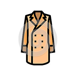 paletot outerwear male color icon vector illustration