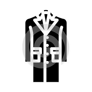 paletot outerwear male glyph icon vector illustration