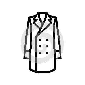 paletot outerwear male line icon vector illustration