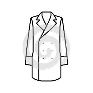 paletot outerwear male line icon vector illustration