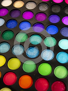 Macro detail of make-up color chart.jpg photo