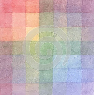 The palette of colors. Imposition of color on color. Background. Vector colored squares. Pictorial art. Rainbow design