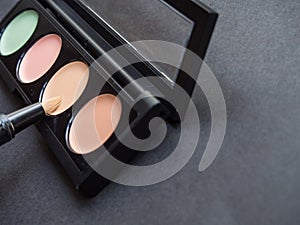 Palette with different makeup correctors