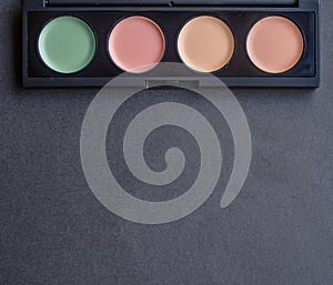 Palette with different makeup correctors