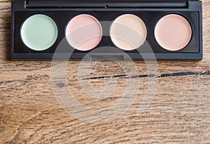 Palette with different makeup correctors
