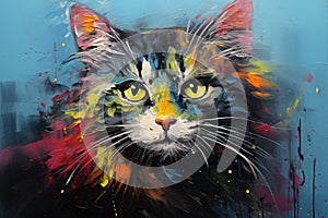 Palety nôž štruktúrovaný maľovanie mačka rozkošný mačiatko roztomilý zviera krásny mačka 