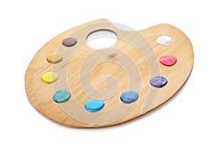 Palette with paints