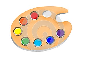 palette with rainbow colors illustration