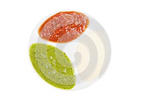 Palette of sauces photo