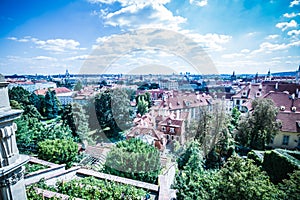 The Palffy Garden in summer in Prague, Czech Republic