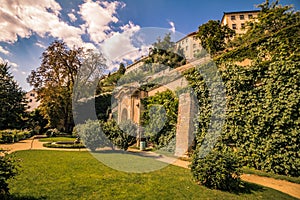 The Palffy Garden in summer in Prague, Czech Republic