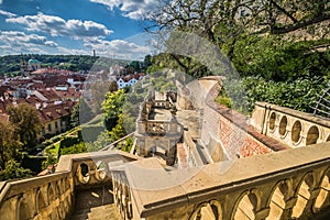 The Palffy Garden in summer in Prague, Czech Republic