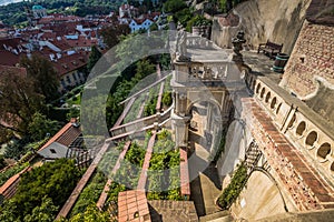 The Palffy Garden in summer in Prague, Czech Republic