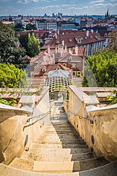 The Palffy Garden in summer in Prague, Czech Republic