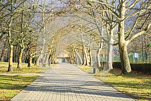 The Palffy Manor house in the park from the 17th century in park in Malacky Slovakia