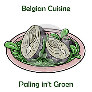 Paling in\'t Groen, A Popular Dish in Belgium