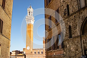 The palio square in Siena near Florence photo