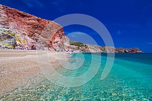 Paliochori beach, Milos island, greek Cyclades, Aegean, Greece, Europe photo