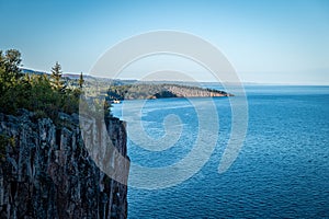Palisade Head, a natural sheer cliff on Lake Superior in Minnesota
