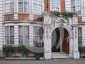 Pall Mall district of London has elegant old apartment buildings photo