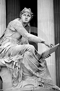 Pallas-Athena-Brunnen Fountain, Austrian Parliament in Vienna, A