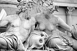 Pallas-Athena-Brunnen Fountain, Austrian Parliament in Vienna, A