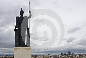 Pallas Athena watching over Madrid photo