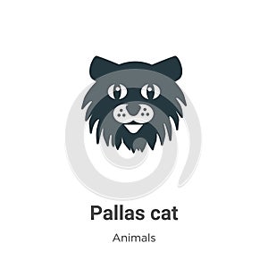 Pallas cat vector icon on white background. Flat vector pallas cat icon symbol sign from modern animals collection for mobile