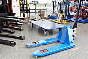 Pallet jacks in store