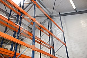 Pallet racking system equipment for warehouse shelves, racks blue