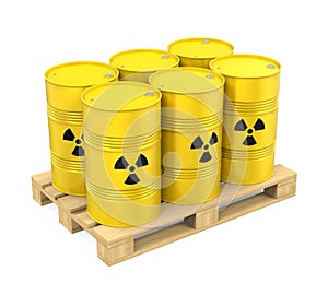 Pallet of Radioactive Barrels Isolated