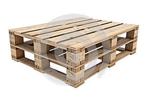 Pallet table isolated on white background - 3d rendering - generated by ai