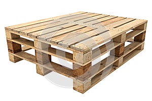 Pallet table isolated on white background - 3d rendering - generated by ai