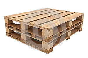 Pallet table isolated on white background - 3d rendering - generated by ai