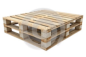 Pallet table isolated on white background - 3d rendering - generated by ai