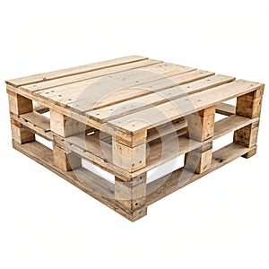 Pallet table isolated on white background