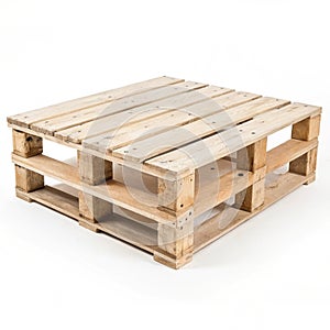 Pallet table isolated on white background