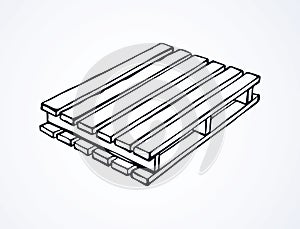 Pallet. Vector drawing